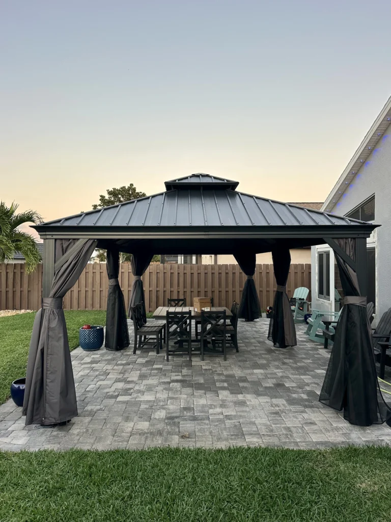 Melbourne – Purple Leaf Gazebo – Paver Patio – 1 Day