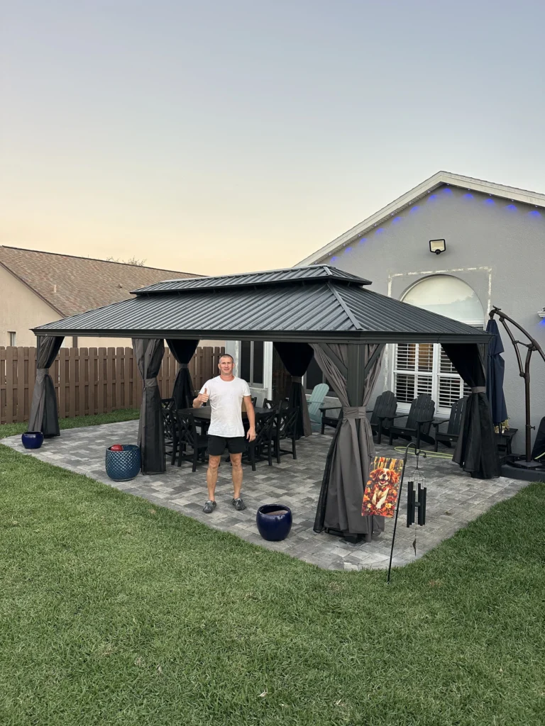 Melbourne – Purple Leaf Gazebo – Paver Patio – 1 Day