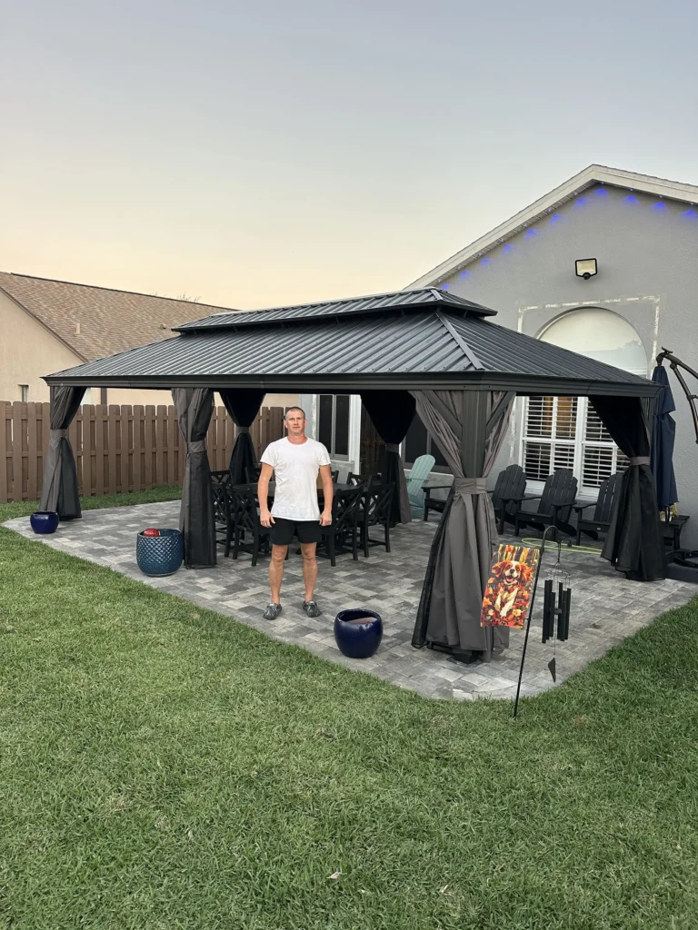 Melbourne – Purple Leaf Gazebo – Paver Patio – 1 Day
