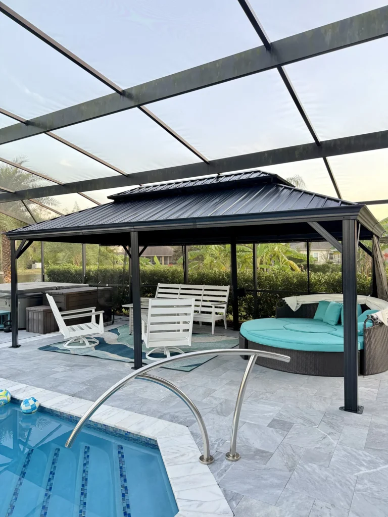 Ormond Beach – Poolside Gazebo Installation