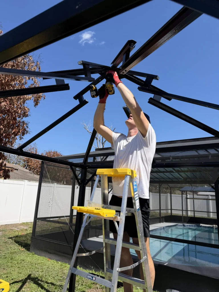 Kissimmee – Hardtop Gazebo – Concrete Footings on Grass