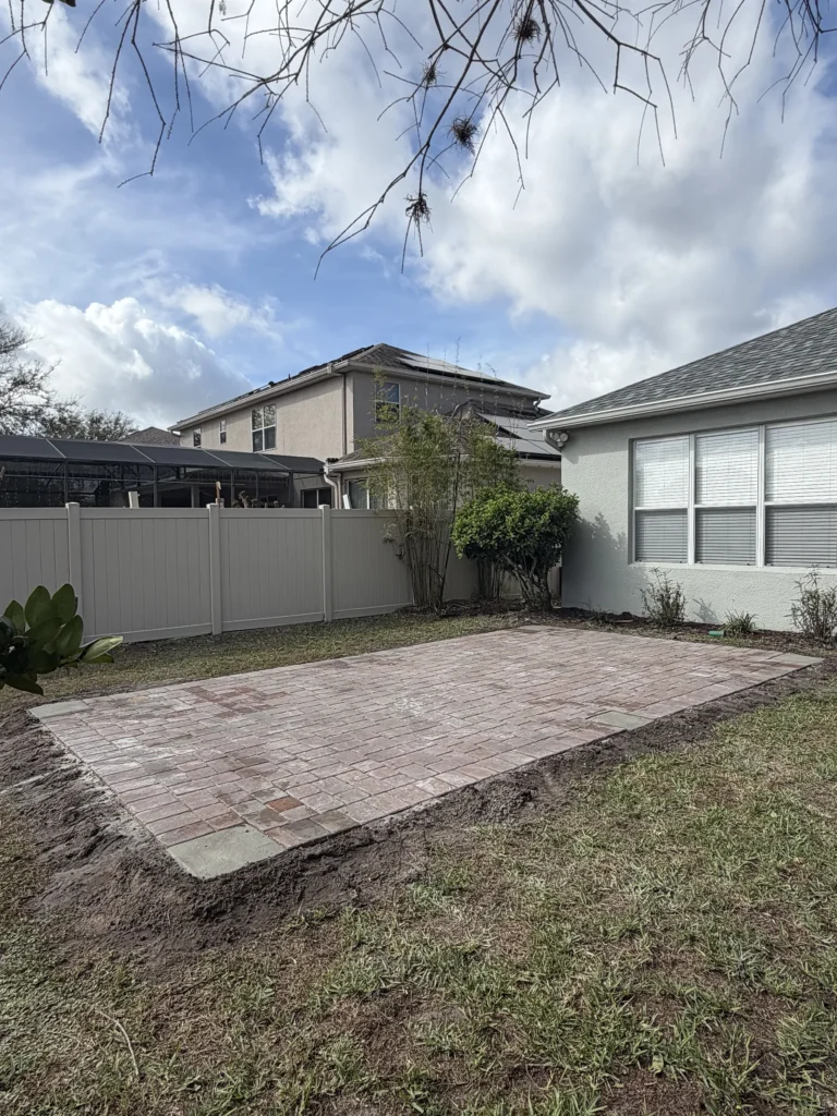 Orlando – Purple Leaf Hardtop Gazebo – Concrete Footings on Pavers – 2 Days