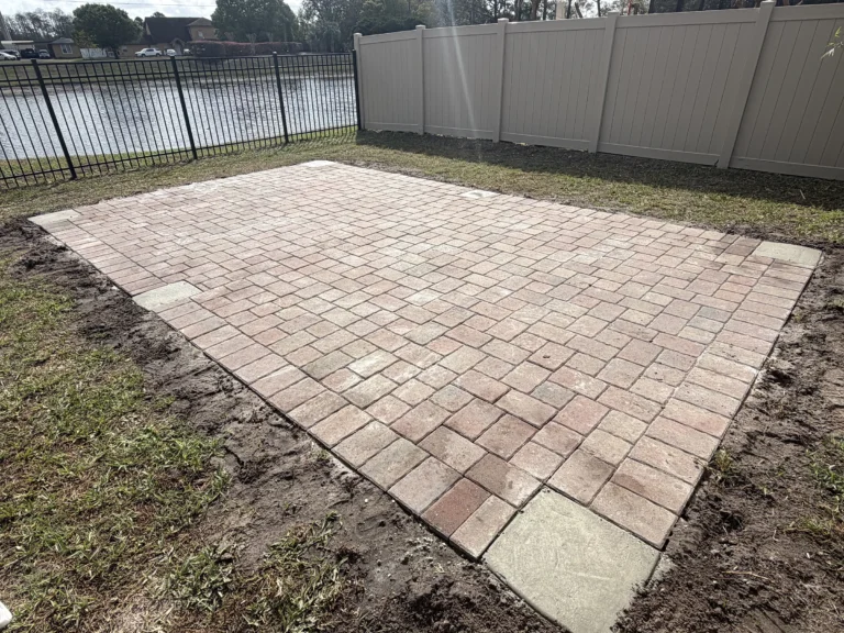Orlando – Purple Leaf Hardtop Gazebo – Concrete Footings on Pavers – 2 Days