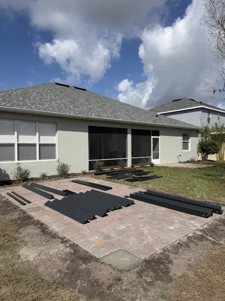 Orlando – Purple Leaf Hardtop Gazebo – Concrete Footings on Pavers