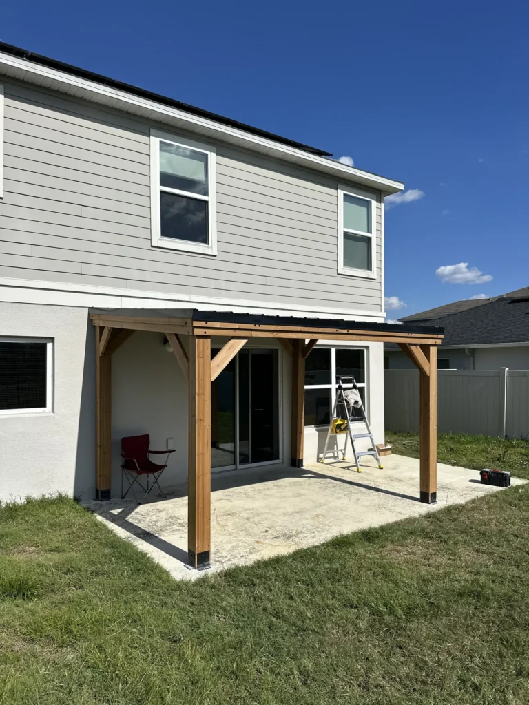 Davenport – Wooden Pergola with Metal Roof – Freestanding