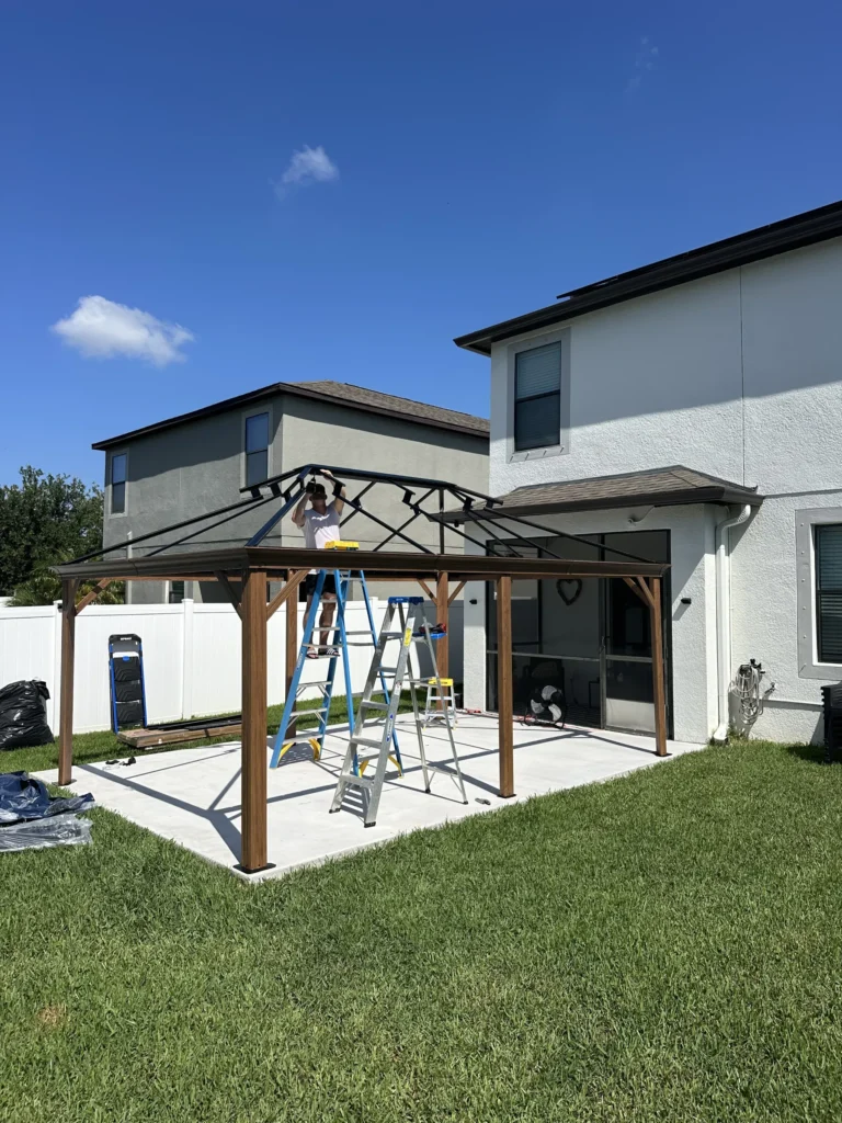 Trinity – Purple Leaf Gazebo – Concrete Slab – 1 Day