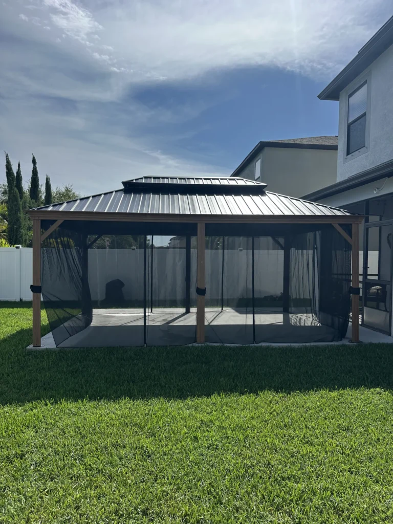 Trinity – Purple Leaf Gazebo – Concrete Slab – 1 Day
