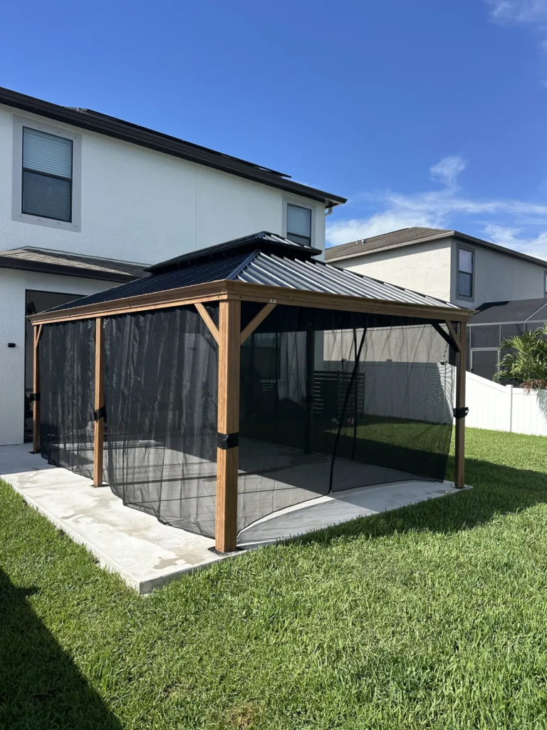 Trinity – Purple Leaf Gazebo – Concrete Slab