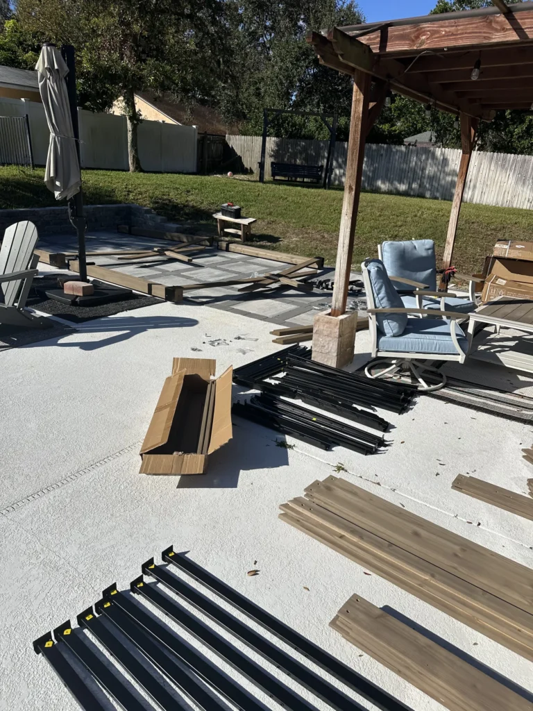 Titusville – Wooden Gazebo – Concrete Base