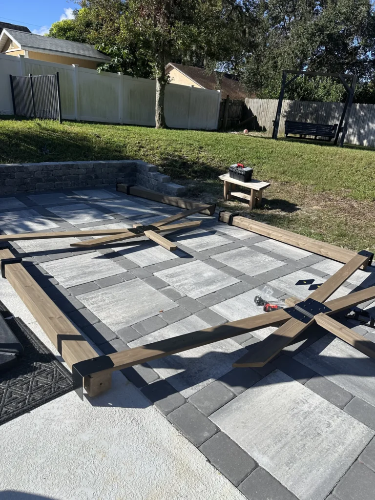 Titusville – Wooden Gazebo – Concrete Base