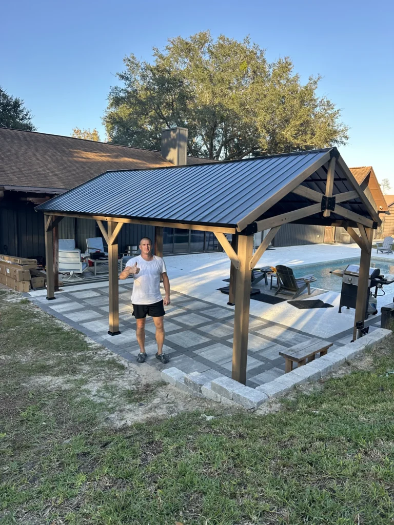 Titusville – Wooden Gazebo – Concrete Base