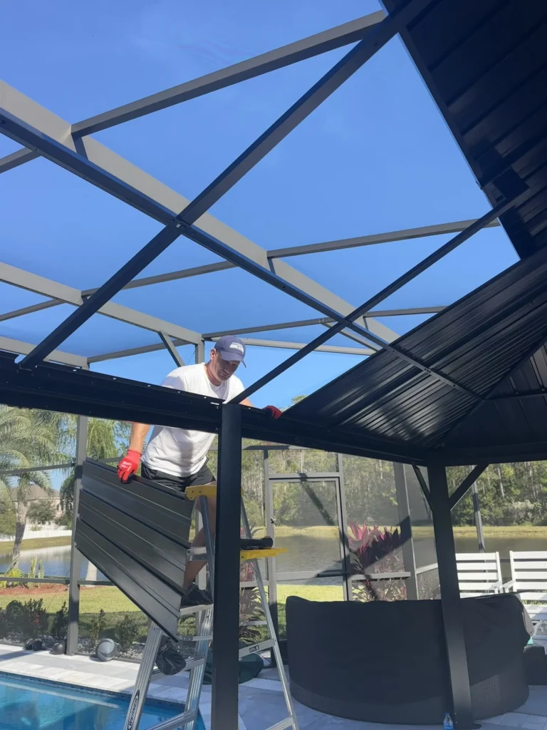 Ormond Beach – Poolside Gazebo Installation
