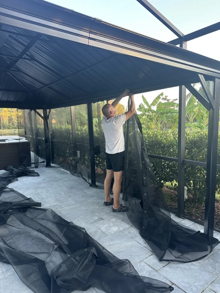 Ormond Beach – Poolside Gazebo Installation
