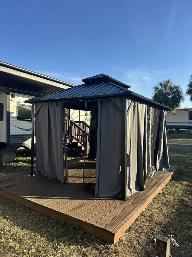 Lady Lake – Gazebo Installation on Deck