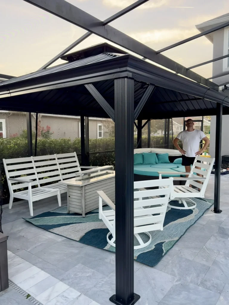 Ormond Beach – Poolside Gazebo Installation