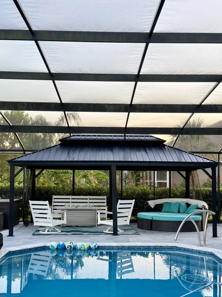 Ormond Beach – Poolside Gazebo Installation