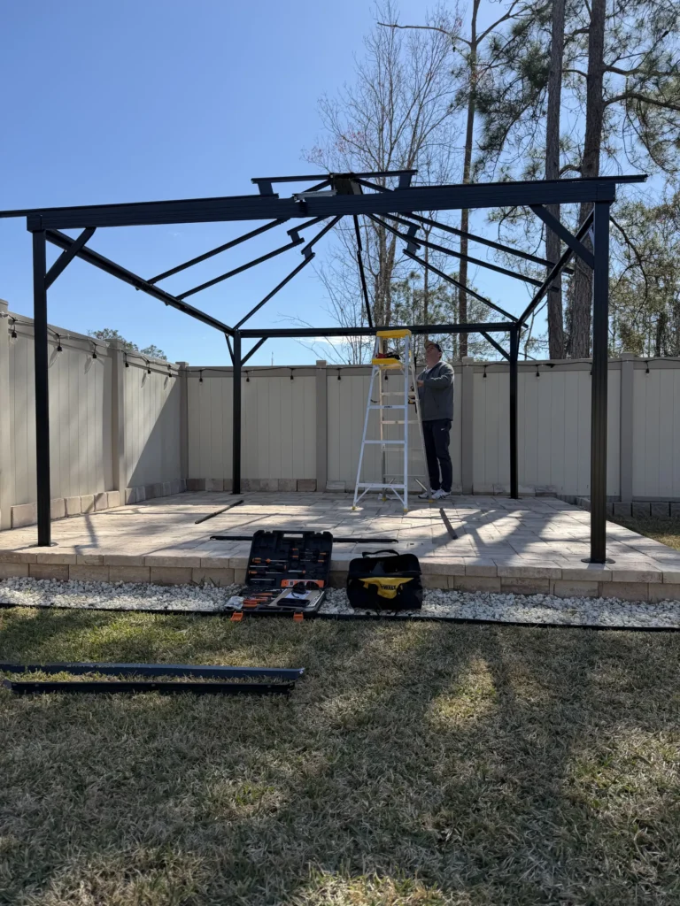 Palm Coast – Polycarbonate Roof Gazebo – Paver Patio – 1 Day