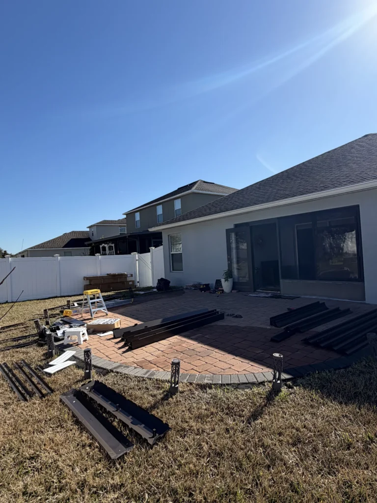 Mount Dora – Hardtop Gazebo – Paver Patio with Curtains – 1 Day
