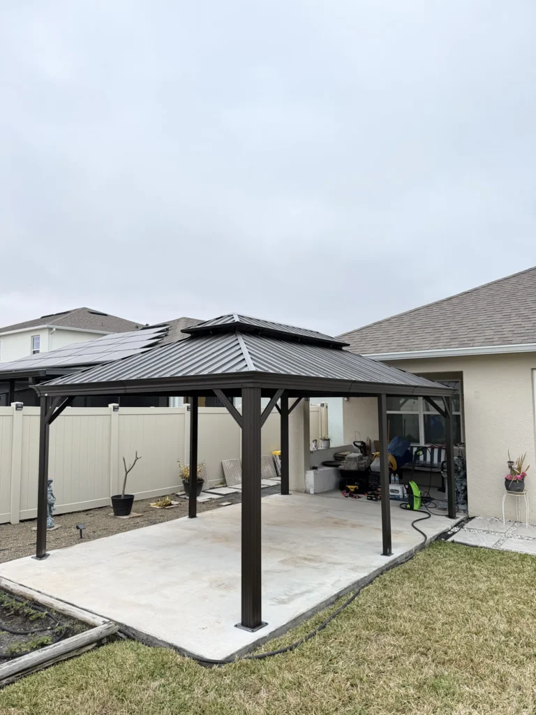 Sanford – Purple Leaf Hardtop Gazebo – Concrete Slab