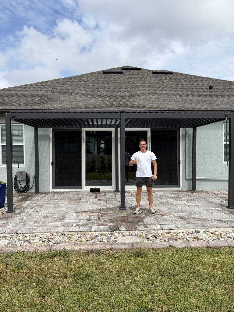 Completed Mirador pergola installation by White Whale in Oviedo, FL